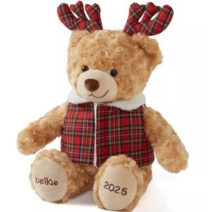 Joyland 2025 Holiday Belkie Bear Belk Stuffed Animal Christmas Holiday Plaid